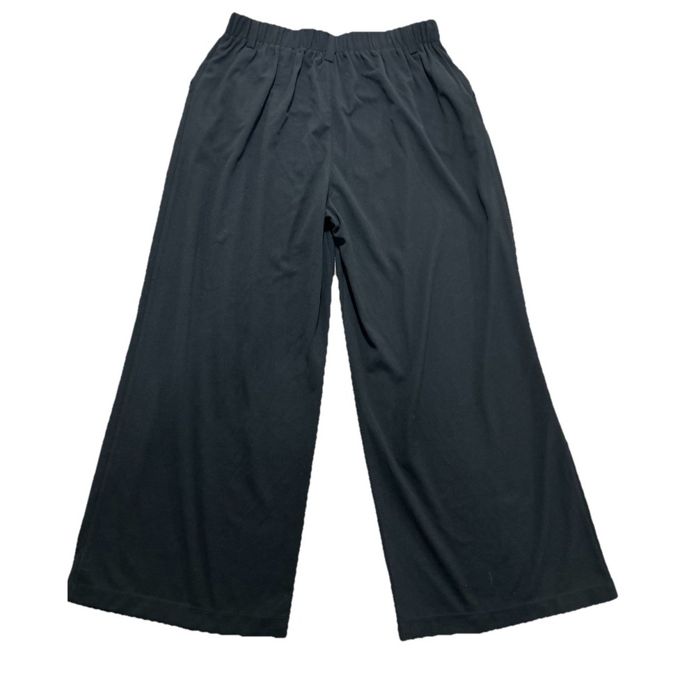 Halara Women's XL Flex High Waisted Wide Leg Waffle Work Pants Black